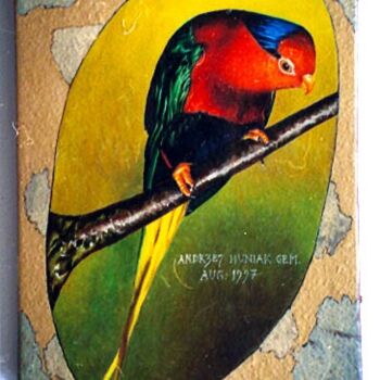 Ζωγραφική με τίτλο "Parrot 2" από Andrzej Huniak, Αυθεντικά έργα τέχνης