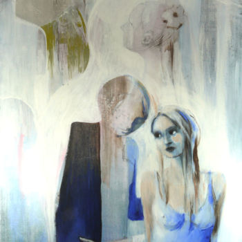 Картина под названием "Des Dieux et des Ho…" - Andrzej Lassolle, Подлинное произведение искусства, Масло
