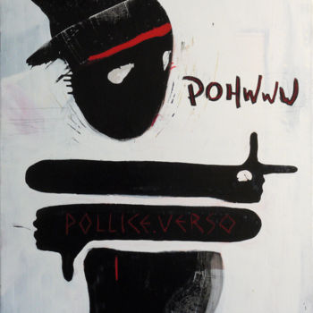 Painting titled "POHWWW" by Andrzej Lassolle, Original Artwork, Acrylic Mounted on Wood Stretcher frame