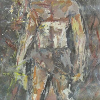 Painting titled "Achilles" by Andrzej Lawrenc (Eryk Maler), Original Artwork, Oil