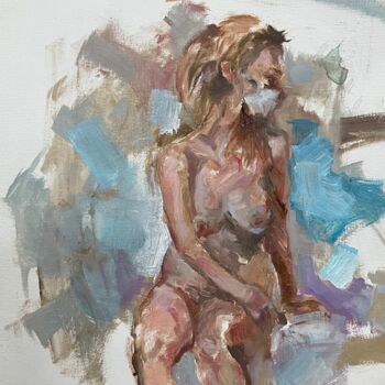 Painting titled "Nude life drawing #…" by Andy Fung, Original Artwork, Acrylic