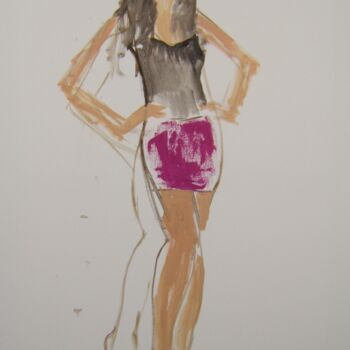 Painting titled "magenta mini - inte…" by Andy Hudson, Original Artwork, Oil