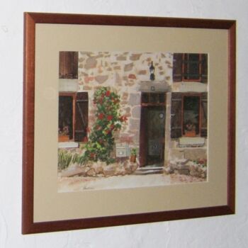 Картина под названием "La maison d'Andrea…" - Andy Hudson, Подлинное произведение искусства, Гуашь