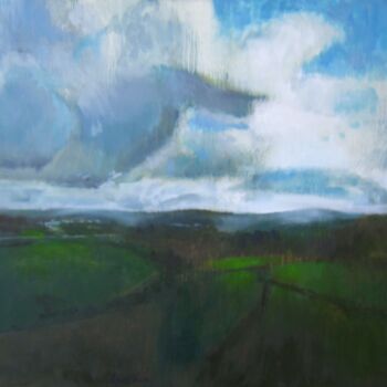 Painting titled "Wiltshire landscape" by Andy Hudson, Original Artwork, Oil