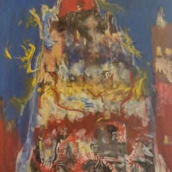 Pittura intitolato "Babel Revisited or…" da Andy Kane, Opera d'arte originale, Cera