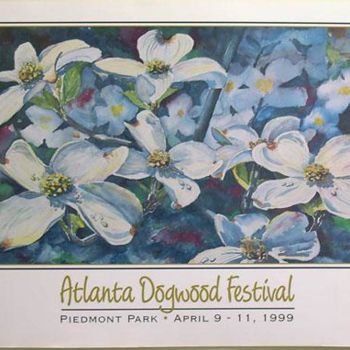 Painting titled "99 Atlanta Dogwood…" by Andy Mathis, Original Artwork