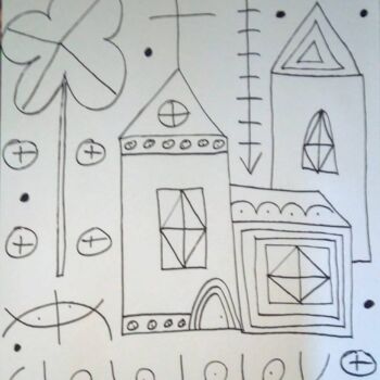 Drawing titled "maison46.jpg" by Andy Pilgrimm, Original Artwork