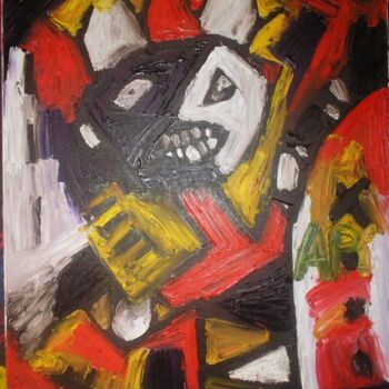 Peinture intitulée "l'homme ressort" par Andy Pilgrimm, Œuvre d'art originale