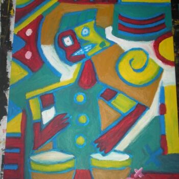 Painting titled "le percussioniste" by Andy Pilgrimm, Original Artwork