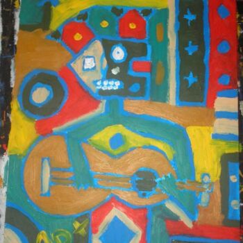 Pintura titulada "guitariste" por Andy Pilgrimm, Obra de arte original