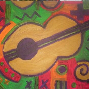 Painting titled "guitare" by Andy Pilgrimm, Original Artwork
