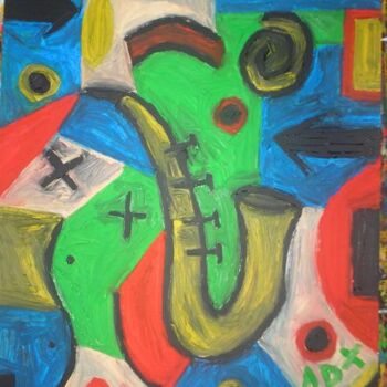 Painting titled "saxo" by Andy Pilgrimm, Original Artwork