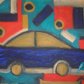 Schilderij getiteld "voiture" door Andy Pilgrimm, Origineel Kunstwerk