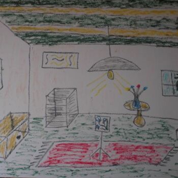 Drawing titled "salon" by Andy Pilgrimm, Original Artwork