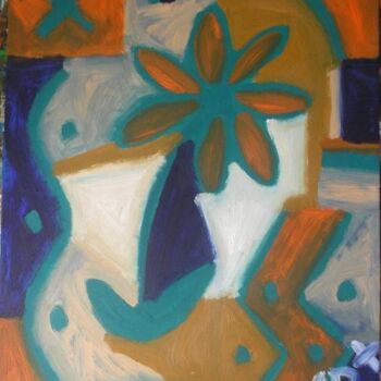 Painting titled "fleur" by Andy Pilgrimm, Original Artwork