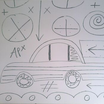 Drawing titled "voiture12.jpg" by Andy Pilgrimm, Original Artwork