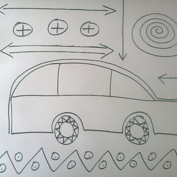 Dessin intitulée "voiture22.jpg" par Andy Pilgrimm, Œuvre d'art originale, Marqueur