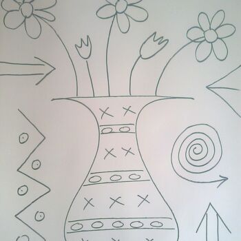 Drawing titled "bouquet10.jpg" by Andy Pilgrimm, Original Artwork, Marker