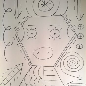 Desenho intitulada "taureau16.jpg" por Andy Pilgrimm, Obras de arte originais