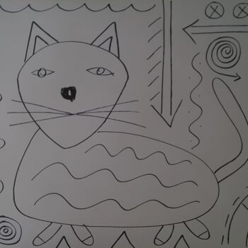 Drawing titled "chat.jpg" by Andy Pilgrimm, Original Artwork, Marker