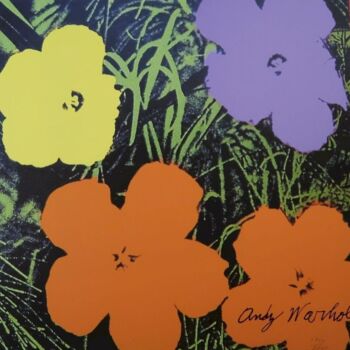 Druckgrafik mit dem Titel "Andy Warhol 'Flower…" von Andy Warhol, Original-Kunstwerk, Lithographie