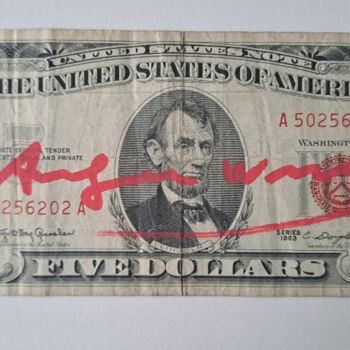 Pintura titulada "Andy Warhol FIVE DO…" por Andy Warhol, Obra de arte original, Rotulador