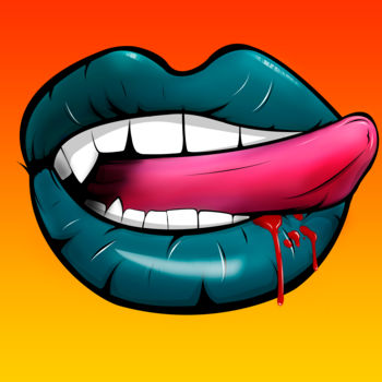 Digitale Kunst mit dem Titel "Lips" von Digital Andy, Original-Kunstwerk, Digitale Malerei