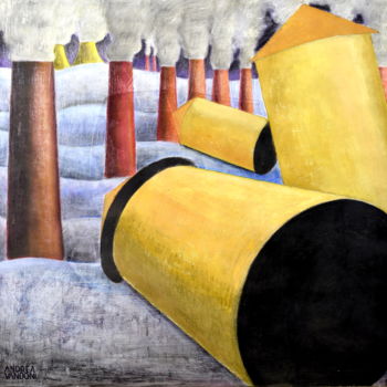 Pittura intitolato "PROGRESS" da Andrea Vandoni, Opera d'arte originale, Olio