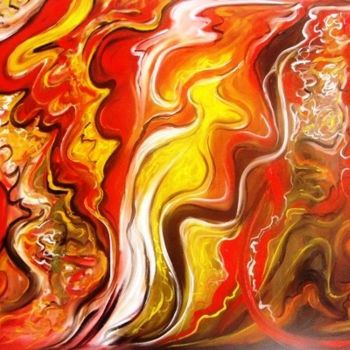 Painting titled "ECSTASY" by Anelise Sabino, Original Artwork, Oil