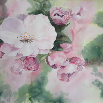 绘画 标题为“Gust of Spring” 由Aneta Weronika Gajos, 原创艺术品, 水彩