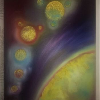 Collages titled "12 Planets" by Aneta Horská (Ann), Original Artwork, Collages