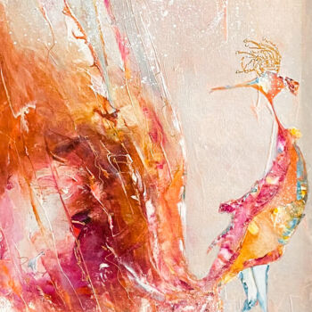 Peinture intitulée "I AM THE SUN/OIL ON…" par Aneta Barglik, Œuvre d'art originale, Huile