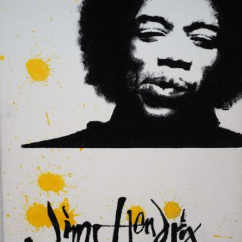 Painting titled "Jimi Hendrix" by Anaïs Debove, Original Artwork, Acrylic