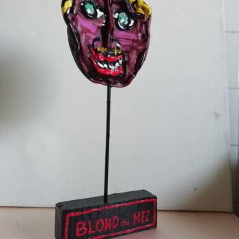Sculpture titled ""  BLOND du NEZ "" by Ange, Original Artwork, Acrylic