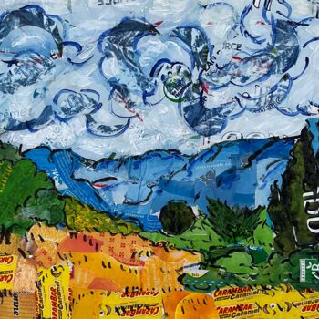 Collages intitulée "hommage à Vincent v…" par Ange, Œuvre d'art originale, Collages
