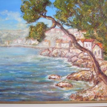Painting titled "bord de mer" by Jacques Vigilante, Original Artwork
