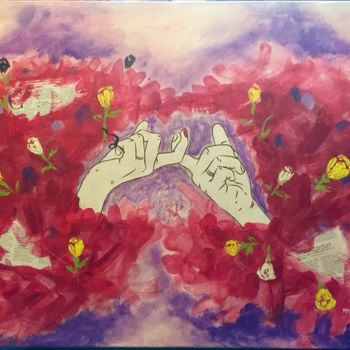 Painting titled "Le 08 mars" by Allou Ange Martial Tanoh, Original Artwork, Acrylic