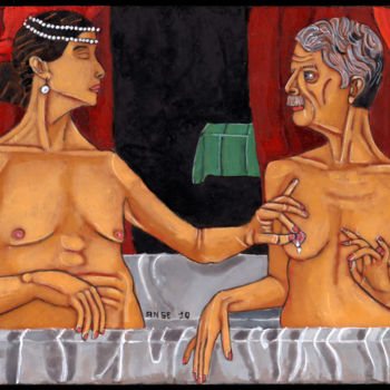 "Amour" başlıklı Tablo Angélique Bègue tarafından, Orijinal sanat, Zamklı boya