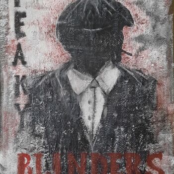 Painting titled "Peaky Blinders" by Angel Force, Original Artwork, Acrylic Mounted on Other rigid panel