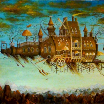 Картина под названием "Ковчег" - Анжелика Ягодина, Подлинное произведение искусства, Масло