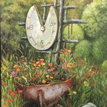 Картина под названием "Потеряное время" - Анжелика Ягодина, Подлинное произведение искусства, Масло