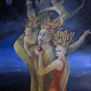 Картина под названием "Survival" - Angela Brittain, Подлинное произведение искусства, Масло Установлен на Деревянная рама дл…