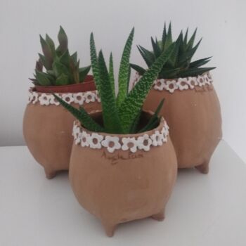 Design intitulada "Tris vasi fiori" por Angela Frisi, Obras de arte originais, Mobília