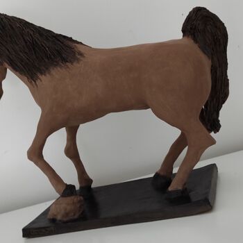 Scultura intitolato "Scultura cavallo" da Angela Frisi, Opera d'arte originale, Terracotta