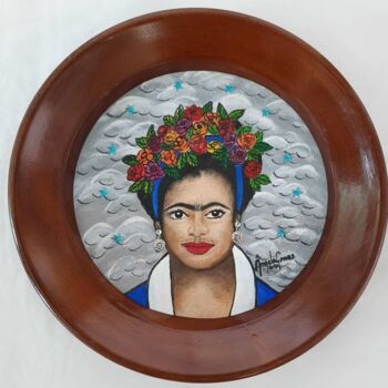 Pintura titulada "Fridinha Kahlo" por Angela Gomes, Obra de arte original, Acrílico