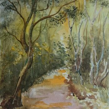 Painting titled "Stonehall farm , Ir…" by Dr.Angela Haq, Original Artwork, Watercolor