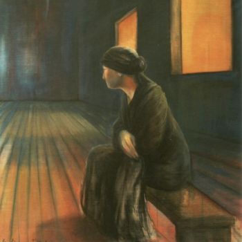 Peinture intitulée "La stanza vuota" par Angela Manfredi, Œuvre d'art originale