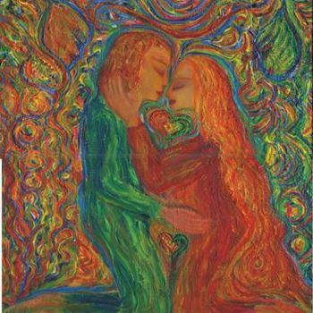 Картина под названием "Mutual love" - Fairy_aritst, Подлинное произведение искусства