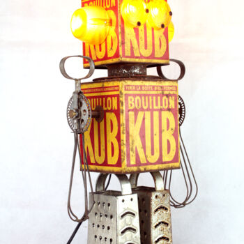 Escultura titulada "ROKUB" por Angèle Riguidel, Obra de arte original, Metales
