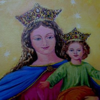 Painting titled "MARIA AUXILIADORA" by Martin, Original Artwork